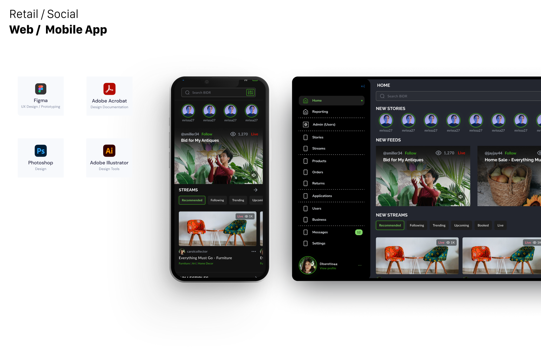 <span>Stealth App</span>Auction App